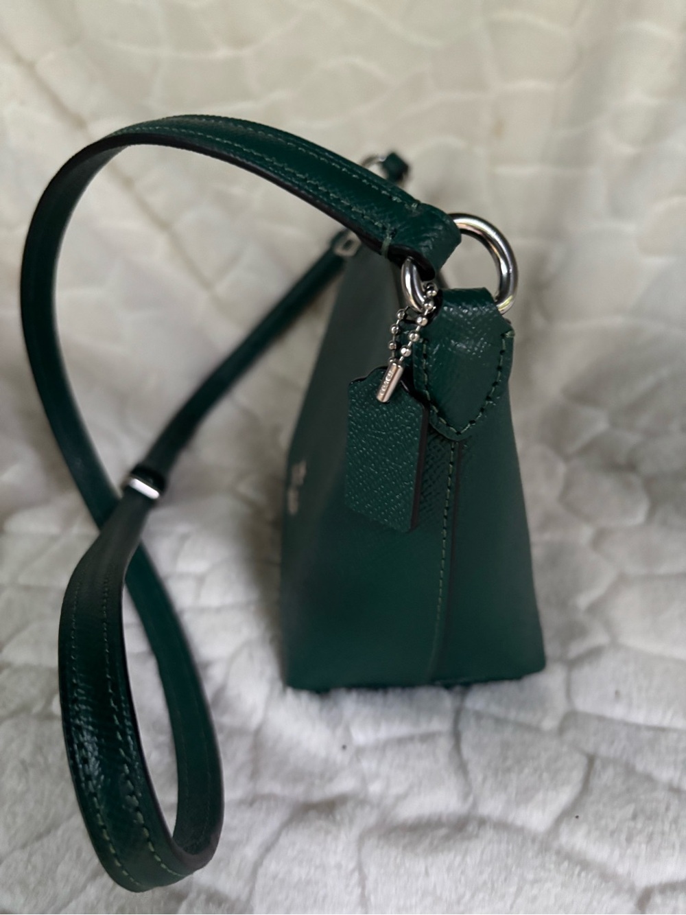 Coach Zip Tote Crossbody Bag Emerald Green - Picture 4 of 14